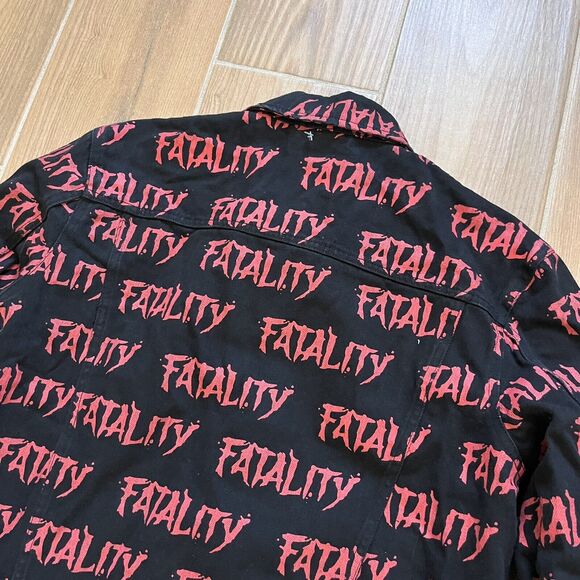 NTWRK MORTAL KOMBAT II Men's Trucker Jacket SIZE MEDIUM Button Up Fatality - Picture 8 of 10